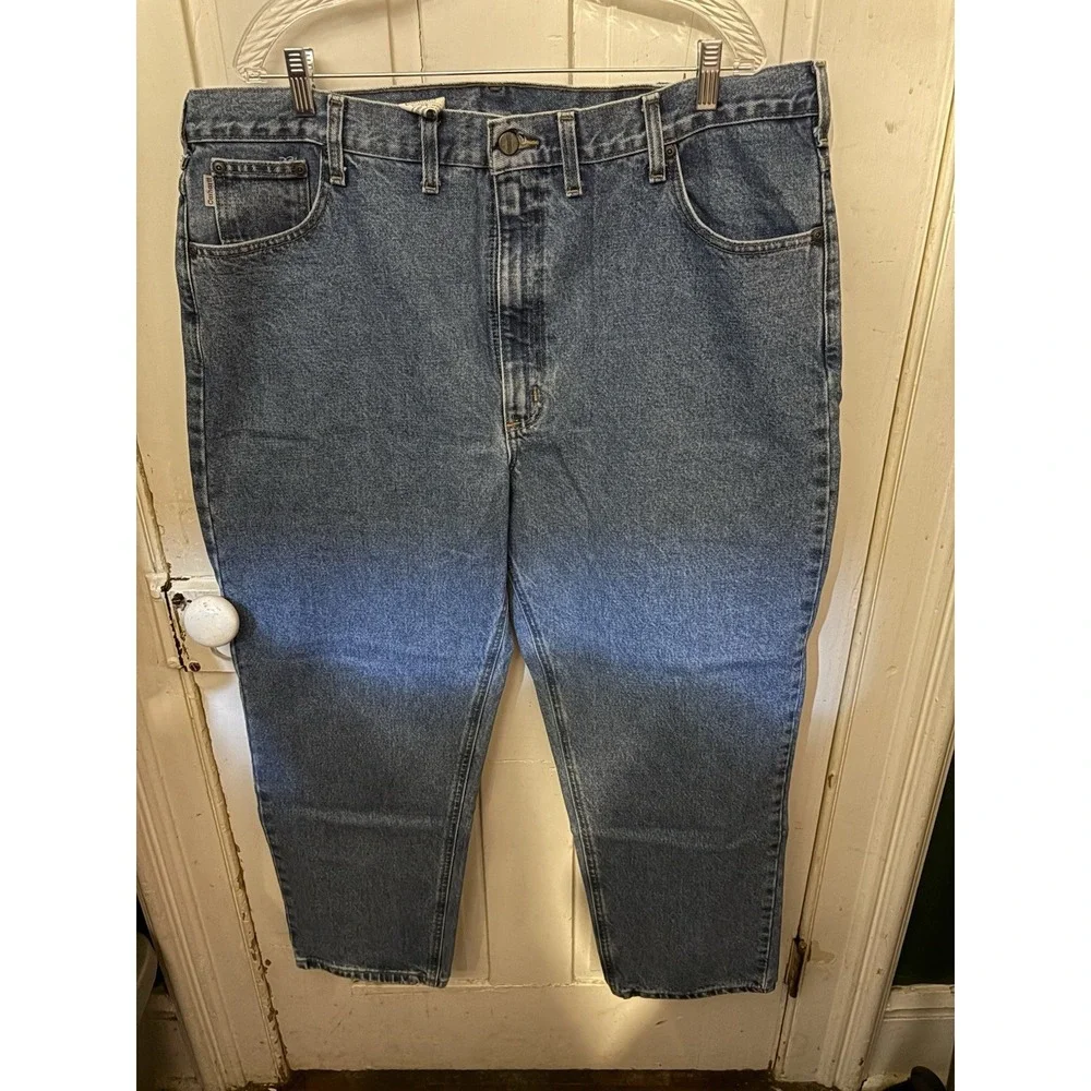 Carhartt Men's Traditional Fit Jeans 44x30 Blue Denim 100% Cotton Workwear